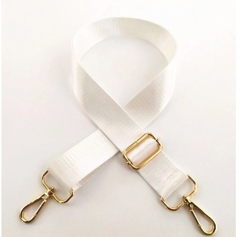 Crossbody Solid for Bag or Wallet* white & silver hardware* Adjustable
